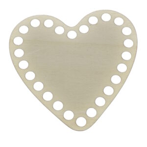 Heart (shaped) wooden basket base